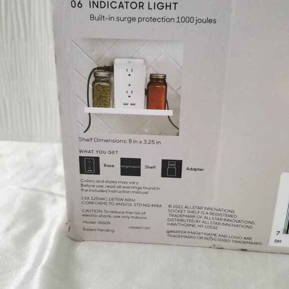 Sharper Image Socket Shelf add a Shelf to any Outlet Brand New - Picture 12 of 13